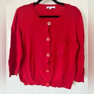 SEE BY CHLOÉ Red Button-down Cotton Cardigan